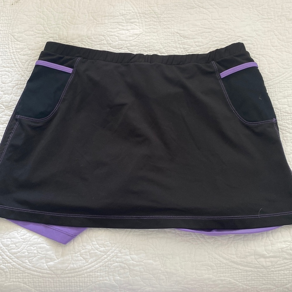 Black and lavender skort